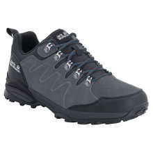 Jack Wolfskin Wanderschuhe Refugio Texapore Low - Veloursleder, wasserdicht - grau Herren